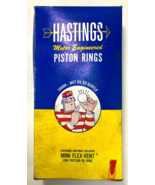 Vintage HASTINGS PISTON RING SET 592 STD Old Box ADVERTISING NOS Mini Fl... - $24.74