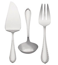 Waterford Powerscourt 3 Piece Serving Set Stainless Flatware Polished Finish New - $58.31