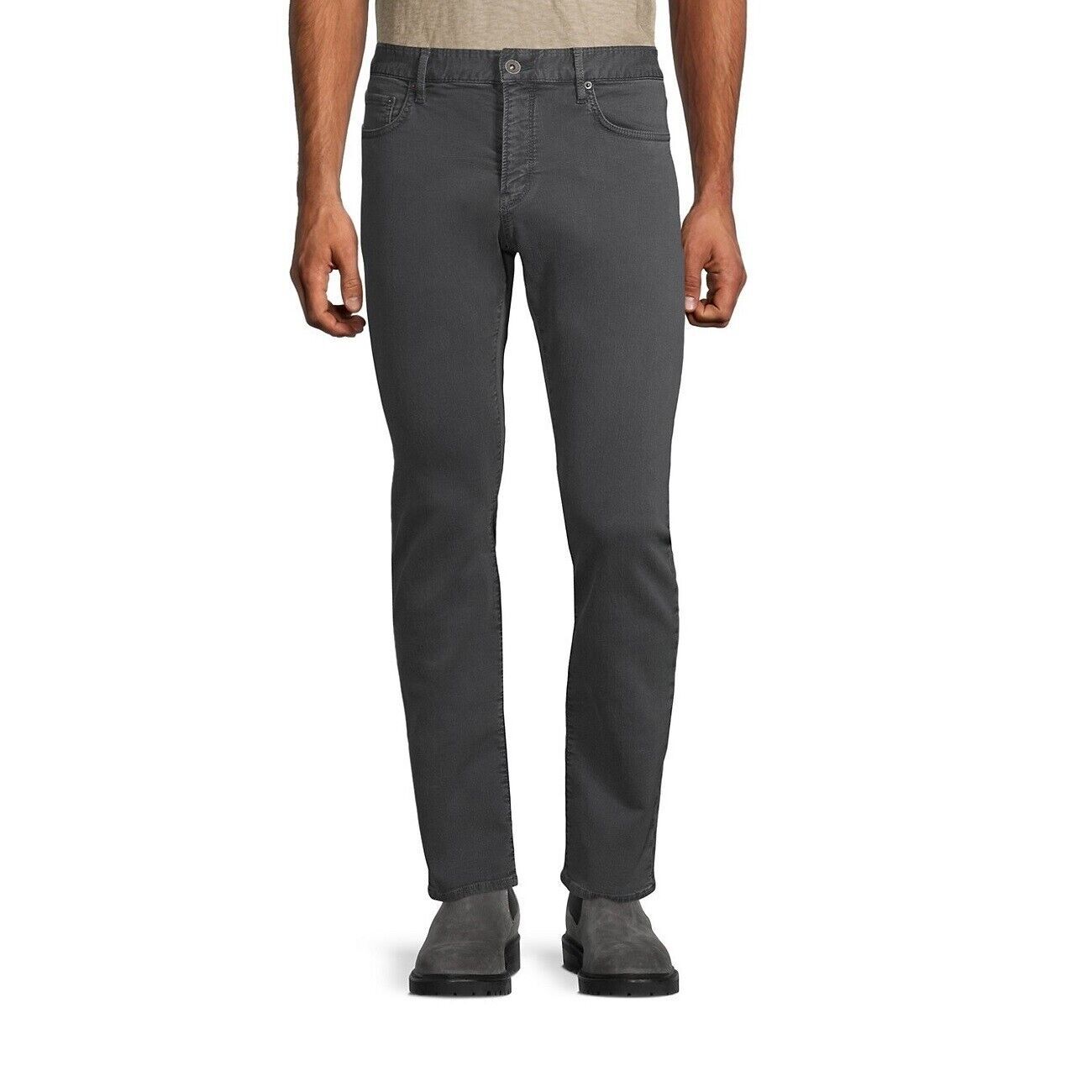 John Varvatos Men&#39;s J701 Jeans Regular Fit Soft Washed Down Denim Charco... - $78.12