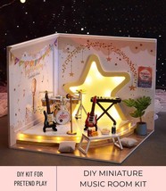 DIY Miniature Music Room Kit, Miniature Music Studio, Music Studio Home,... - $35.00