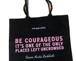 The Body Shop Be Courageous Promo Fourre-Tout Noir Anita Roddick Citatio... - $13.65