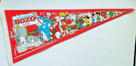Vintage 1988 Larry Harman Bozo the Clown Pennant Flag - £31.41 GBP