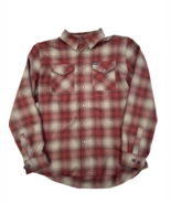 Dixxon Flannel Company Shirt Mens Large Red Brown The Juarez Pearl Snap - $80.84 CAD
