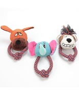 PETnSport Dog Squeaky Toys (3 Pack) Plush Toy with Cotton Rope Cute Chew... - £7.47 GBP