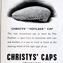 1952 Christy Caps Max Faulkner Hoylake Fashion Advertisement Sphere UK E91A - €8,58 EUR