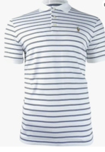Polo Ralph Lauren soft Shirt Pony Logo custom slim fit 2X White Striped NWT - £55.93 GBP