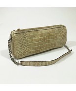 Nine West Metallic Silver Gold Faux Reptile Shoulder Bag 13x6x2.5 inches - $310.22 MXN