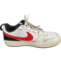 Nike Court Borough Low 2 GS Sneakers Youth Size 7 White Red Black BQ5448-110 - £21.31 GBP