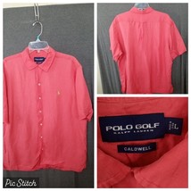 Polo Golf By Ralph Lauren Shirt Men&#39;s Large Caldwell Short Sleeve Red - $15.16