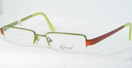 Kaos 141 3 Lime Green /BURNT Orange Eyeglasses Glasses Frame 49-17-135mm (Notes) - £31.03 GBP