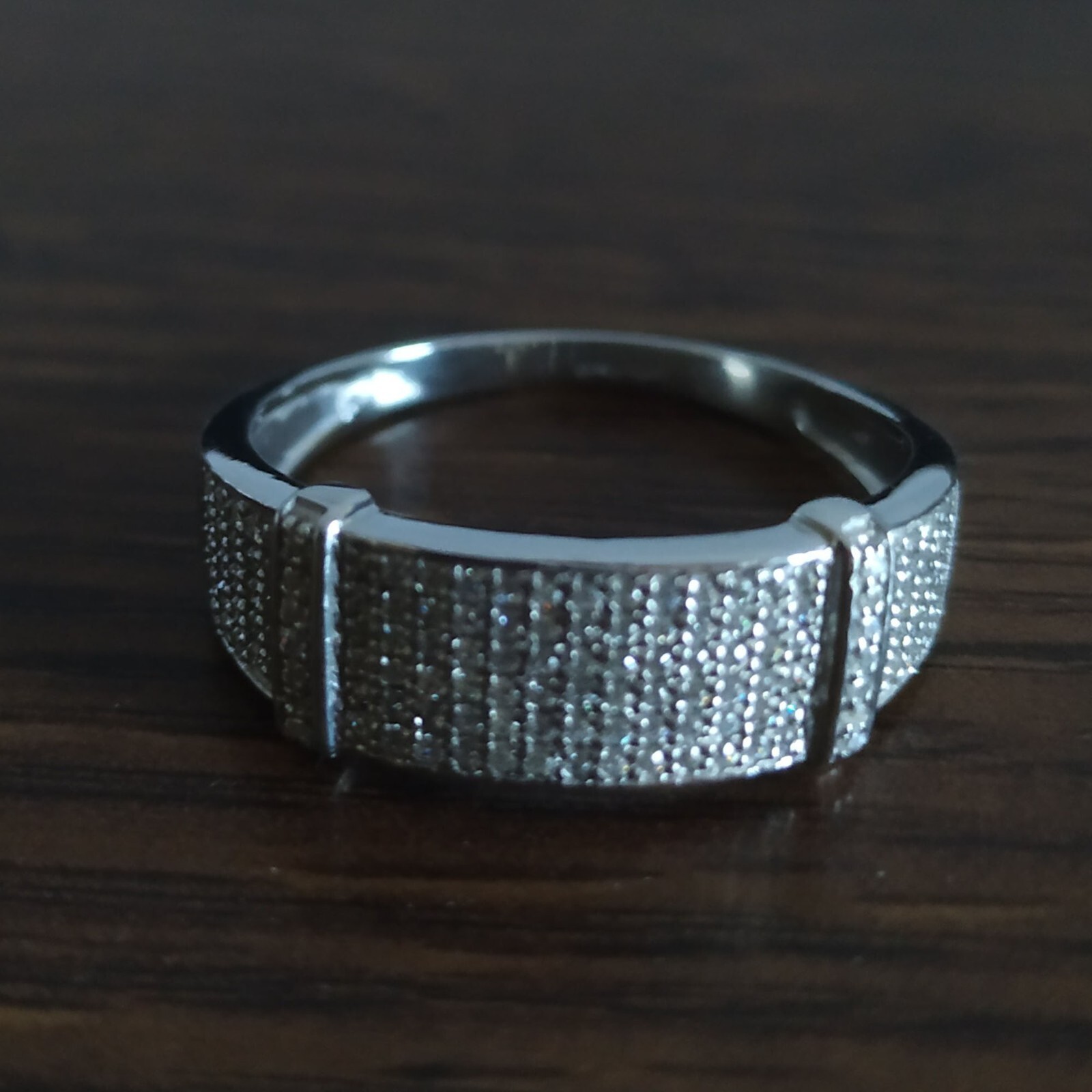 Wedding Mens Band Ring 1/2 ct Genuine Moissanite Silver Father&#39;s Day Mot... - $70.01