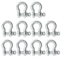 3/8&quot; Galvanized Screw Pin Anchor Shackle- 10 Pack - $29.50