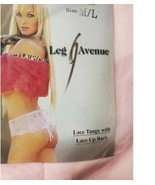 Lace Up Tanga Panty Leg Avenue M/L PINK lingerie sexy panties underwear Panty Tg - $14.97