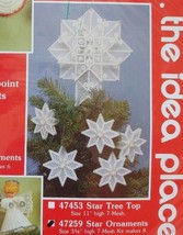 Mary Maxim Canvas Kits Star Ornaments Lace Bells DIY Crafts Plastic #47259 37482 - £19.45 GBP