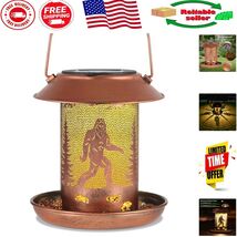 Solar Bigfoot Bird Feeder - Rust Resistant Metal Lantern for Hummingbirds - $55.93 CAD