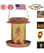 Solar Bigfoot Bird Feeder - Rust Resistant Metal Lantern for Hummingbirds - $738.34 MXN