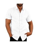 Linen and Cotton T-Shirt For Man, Summer T-shirt, Short-Sleeved Shirt, C... - $29.00