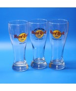 Hard Rock Cafe Pilsner Glasses - WEST / MIDWEST TOUR - Set Of 3 - All Di... - $24.41 CAD