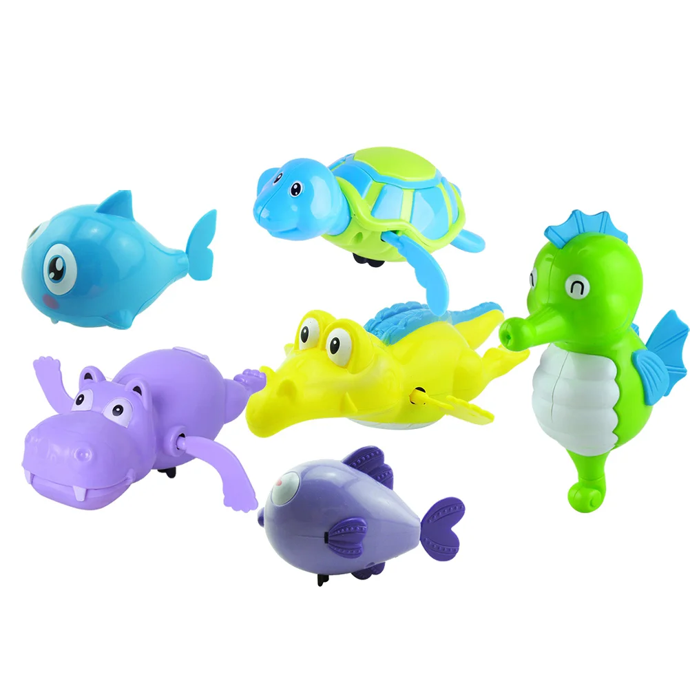 6pcs Pool Wind Up Bathtoys Animals Swimming Tub Bathtub Play Clockwork P... - £12.07 GBP