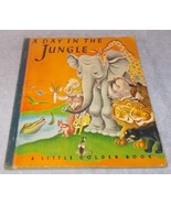  Little Golden Book A Day in the Jungle #18 Blue Cloth Binding 1943 T Ge... - $40.94 CAD