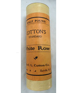 Antique Victorian C L Cotton white rose dusting powder box Earlville NY ... - €39,81 EUR