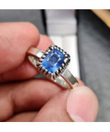 Natural Blue Cylon Sapphire Ring, Neelam Ring, Gemstone in Handmade 925 ... - €420,38 EUR