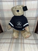 Mercedes Benz 12&quot; Teddy Bear 1994 Ganz Moe Jointed Knit Blue Sweater CH1817 Rare - £9.32 GBP
