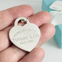 Jumbo Extra Large Please Return to Tiffany &amp; Co Heart Tag Pendant or Charm - £381.93 GBP