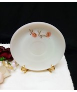 1828 Antique Fire King Fleurette Milk Glass Saucer - $4.00