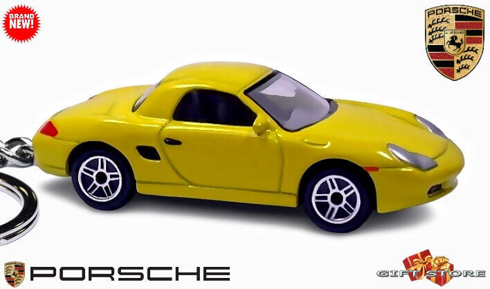 RARE KEYCHAIN YELLOW PORSCHE BOXSTER HARDTOP CUSTOM Ltd Ed.NICE GIFT - $55.98