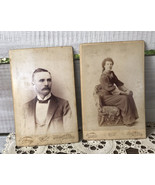 Antique Veasey The Doerr Gallery Man + Woman Cabinet Cards 12th &amp; Market... - $60.48 CAD