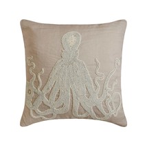 Sea Squid, Beige Cotton Linen 16&quot;x16&quot; Throw Pillows Cover - £25.25 GBP+