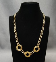 Vintage Monet Gold-tone Choker Collar Women&#39;s Necklace Costume Jewelry Signed - £19.73 GBP