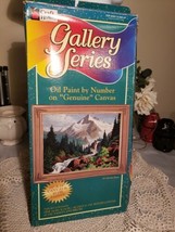 Craft House Oil Paint by Numbers Kit Mountain Stream on Canvas #13214 1998 - $14.42
