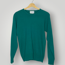 Vintage Deans of Scotland Lambswool Rabbit Fur Sweater Green Pullover Med - £42.64 GBP