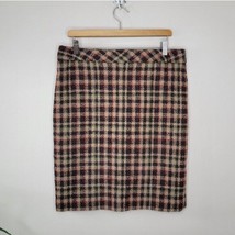 Vintage Pendleton | Brown &amp; Tan Plaid Pencil Skirt womens vtg size 10 - £26.63 GBP