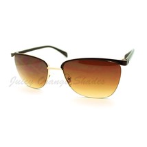 Semi-Rimless Women&#39;s Sunglasses Lite Clean Chic Design - £13.83 GBP