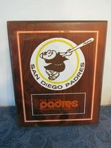 Vintage San Diego Padres Wood  Plaque 10.5" x 13"  - $18.86
