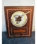 Vintage San Diego Padres Wood  Plaque 10.5" x 13"  - $18.86