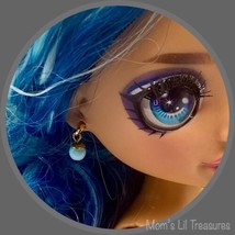 Pretty Turquoise Blue Dangle Doll Earrings • 10-12” Doll Jewelry - $4.90