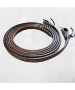 Grewel Western Reins Waterloop Medium Oil &amp; Turquoise NEW - $49.99