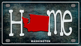 Washington Home State Outline Novelty Mini Metal License Plate Tag - £11.72 GBP