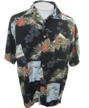 Paradise Axis vintage Men Hawaiian camp shirt L pit 2 pit 24 aloha luau tropical - £15.68 GBP