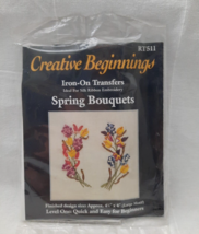 Spring Bouquets Iron-On Transfers #RT511 - Creative Beginnings NIP - $5.89