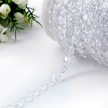 198FT/60M Garland Diamond Strand Acrylic Crystal Bead Wedding Party Deco... - £25.56 GBP