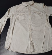 Carbon Button Up White Shirt 100% Cotton Classic Fit Rue 21 Long Sleeve ... - $12.14