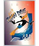 Looney Toons 1996 Olympics USA Donald Duck Diving Atlanta 4x6 Postcard S29 - £3.12 GBP