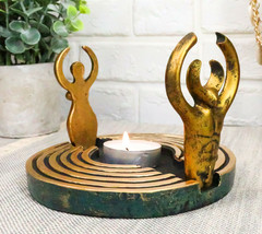 Oberon Zell Dearinth Earth Goddess And Sky God Mini Altar Votive Candle Holder - £25.72 GBP