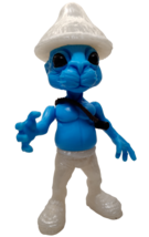 Blue cat with mushroom hat  7&quot; hard plastic mexican toy figure - £17.55 GBP