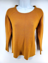 Loft Sweater Size M Yellow Mustard Long Sleeve Acrylic Wool - £9.91 GBP